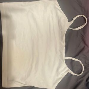 Gray white crop top cami / bra